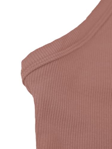 iGENJUN Women Workout Tops Spaghetti Strap Racerback Tank Tops Basic Cute Summer 2024 V Neck Going Out Slim Fit Yoga Gym Ribbed Sleeveless Shirts Clothes Fashion,M,Brick Red - Image 5