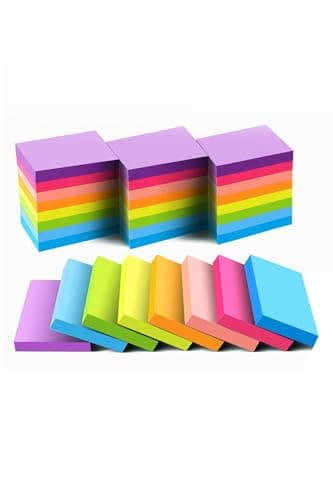 Mini Sticky Notes 1.5x2 Inches, Bright Colors Self-Stick Pads, 24 Pack, 75 Sheets/Pad,1800 Sheets - Image 1