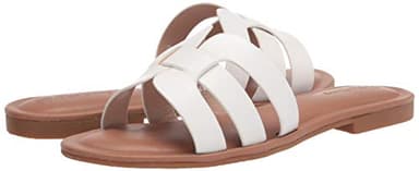 The Drop Women's Monika Flat H-Band Slide Sandal, White, 9 - Image 7