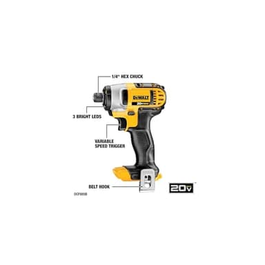 DEWALT Tools 5 Tool Power Tool Combo Kit, Cordless Drill Impact Driver Saw Oscillating Multi-tool Set with 20V MAX Battery and Charger (DCK551D1M1) - Image 6