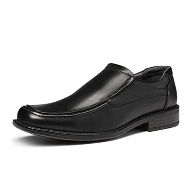 Bruno Marc Men's Goldman-02 Black Slip on Leather Lined Square Toe Dress Loafers Shoes for Casual Weekend Formal Work - 15 M US - Image 1
