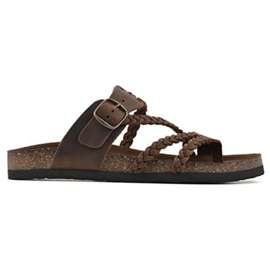 WHITE MOUNTAIN Women's Hayleigh Footbed Sandal, Brown/Leather, 8 M - Image 3