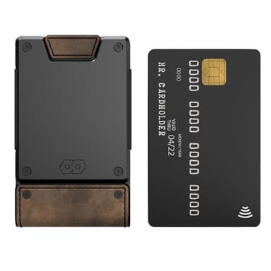 PROOF Wallet | Slim Minimalist Wallets for Men | Leather & Metal | RFID Wallet | Front/Back Pocket | Gift Box | Veteran Owned (Founder (Brown Leather | Dark Gun Metal)) - Image 7