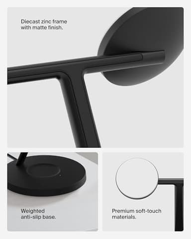 Belkin MagSafe-Compatible Charger, 3-in-1 Wireless Charging Station, Qi2-Certified 15W Wireless Charge for Apple iPhone 16 Series, Apple Watch, AirPods w/Non-Slip Base, 40W Included - Black - Image 6