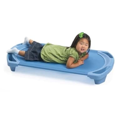 Children’s Factory SpaceLine Nap Cots, Kids Daycare and Preschool Sleeping Cot, Toddler Size, Set of 4, Wedgewood Blue - Image 5