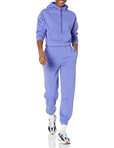 Amazon Essentials Women's Relaxed High Waist Joggers (Available in Plus Size), Purple Blue, Small - Image 4