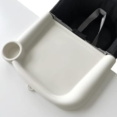 FAILUN Silicone Baby Dining Tray Compatible with Inglesina Fast Table Chair & Other Hook-On High Chairs,Portable Clip-On Fast Table Chair Baby Tray, Dishwasher Safe & BPA Free (Upgraded White) - Image 1