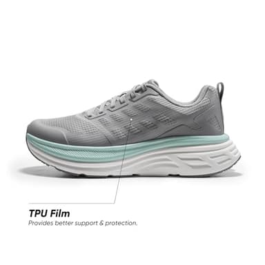 NORTIV 8 Women's Walking Shoes Cushion Running Tennis Shoes ActiveFloat Non-Slip Comfortable Breathable Workout Gym Sports Athletic Fashion Sneakers,Size 8.5,Grey,SNWS245W - Image 5