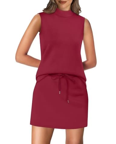 XIEERDUO Summer Sets Women 2 Piece Outfits Matching Skort Skirt Sets Tennis Dresses Traval Beach Fashion Vacation Fashion Clothing 2025 XS - Image 1