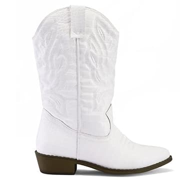mysoft Women's Western Cowboy Boots Embroidered Mid-Calf Pointed Toe Cowgirl Boot - Image 2