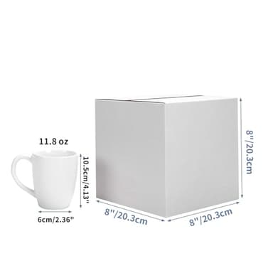 Hoikwo 8x8x8 Shipping Boxes Set of 25, White Corrugated Cardboard Box for Small Business for Packaging Mailing - Image 2