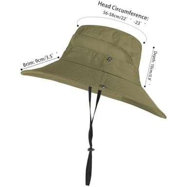 ZOORON Sun Hats for Men Women Fishing Hat UPF 50+ Wide Brim Bucket Hat Summer with UV Protection for Hiking Beach Hats - Image 4