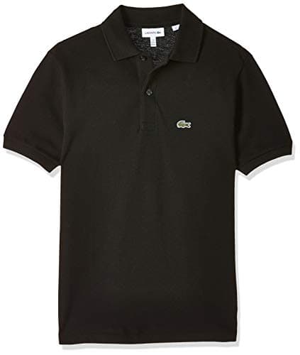 Lacoste Unisex-Child Short Sleeve Classic Pique Polo, Black, 8 - Image 1