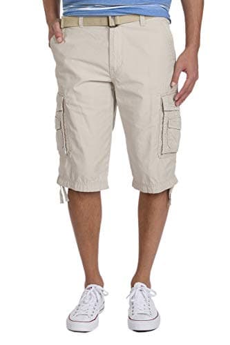 Unionbay Men's Cordova Belted Messenger Cargo Short - Reg and Big and Tall Sizes, Sand, 42 - Image 1