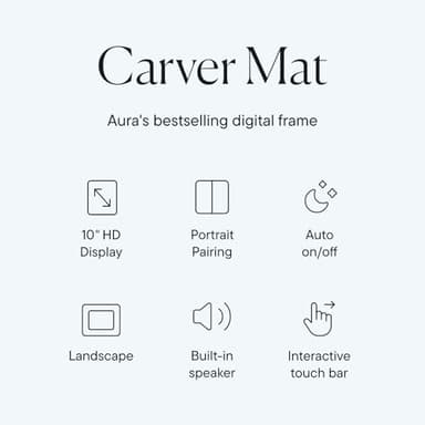 Aura Digital Picture Frame - 10.1" HD Mat Display | Wirecutter's Best Digital Frame for Gifting - Send Photos Directly from Your Phone from Anywhere | Quick & Easy Setup Over WiFi - Free App | Black - Image 2