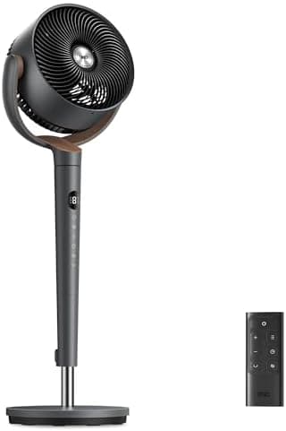 Dreo Fan for Bedroom, 120° Oscillating Standing Fan, DC Motor, Quiet Pedestal Fans, 9 Speeds, 4 modes, 20dB Low Noise, Floor Fan for Whole Room, 37-42'' Adjustable Height, 9H Timer - Image 2