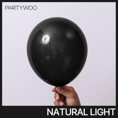 PartyWoo Black Balloons 127 pcs Different Sizes Pack of 36 18 12 10 5 Inch Matte Black Latex Balloon Arch Kit Garland for Graduation Halloween New Year Anniversary Birthday Party Decorations Black-Y18 - Image 2