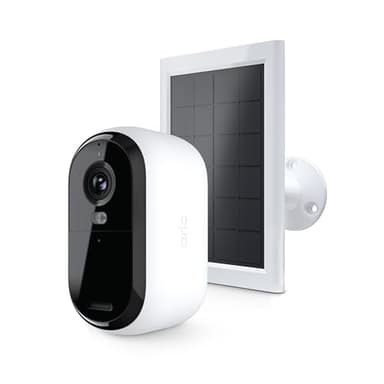 Arlo Essential Wireless Security Camera 2nd Gen with Solar Panel - Outdoor & Indoor Wireless Camera with Integrated Spotlight, Color Night Vision, Motion Sensor & DIY Setup - White, 1 Pack, VMK3050 - Image 1