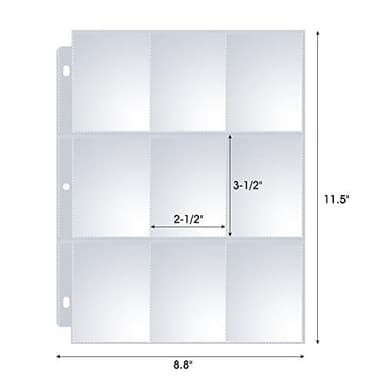 36 Pack 9 Pocket Page Protectors, Sooez Trading Card Sleeves for 3 Ring Binder, Baseball Cards Holder, Protective Pages Sheets for Binders Album, Fit for YuGiOh, MTG, Game, Business & Sports Cards - Image 6