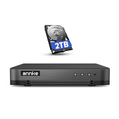 ANNKE 16CH 1080P Lite Hybrid 5-in-1(TVI/AHD/CVI/CVBS/IPC) CCTV DVR, Motion Detection, H.265+ Security 16 Channel Surveillance Digital Video Recorder with 2TB Hard Drive, Easy Remote Access - Image 1