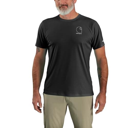 Carhartt Men's Force Sun Defender™ Lightweight Short-Sleeve Logo Graphic T-Shirt, Black, 4X-Large - Image 1