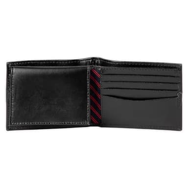 Tommy Hilfiger Men's Leather Wallet – Slim Bifold with 6 Credit Card Pockets and Removable ID Window, Casual Black Ranger, One Size - Image 4