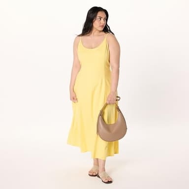 The Drop Women’s Luna Scoop Neck Linen Maxi Dress, Pale Banana, L - Image 7