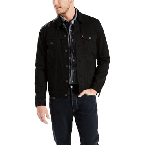 Levi's Men's Trucker Jacket (Also Available in Big & Tall), (New) Larimar/Black/Stretch, Medium - Image 1