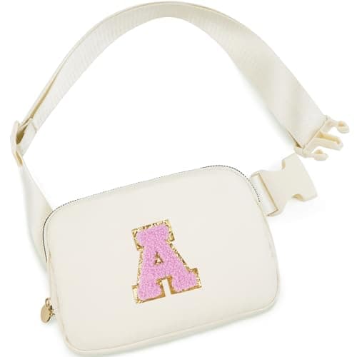 Uygafly Birthday Gifts for 4 5 6 7 8 9 10 11 12 13 Year Old Girls,Graduation Gifts for Teens Kids Daughter Sister Her,Fanny Pack Crossbody Bag Belt Bag Cute Trendy Stuff | Cream,A - Image 1