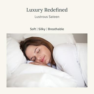 California Design Den Certified 100% Egyptian Cotton Sheets King Size Set with Deep Pockets, Soft Sateen Weave, Luxury King Size Sheets Set, Wrinkle-Resistant, Cool & Durable Bedding - White - Image 6