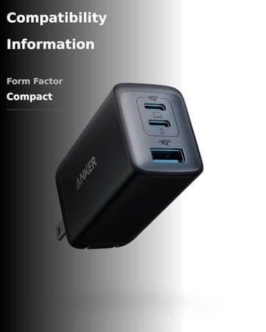 Anker USB C Charger(Nano II 65W), PPS 3-Port Fast Compact Foldable Wall Charger for MacBook Pro/Air, iPad Pro, Galaxy S20, Dell XPS 13, Note 20/10+, iPhone 17/17 Pro, Steam Deck, and More - Image 3