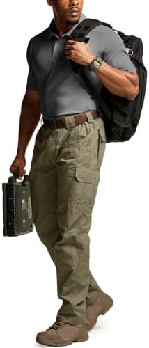 CQR Men's Tactical Pants, Water Resistant Ripstop Cargo Pants, Lightweight EDC Work Hiking Pants, Outdoor Apparel, Raider Soil Green, 36W x 32L - Image 3