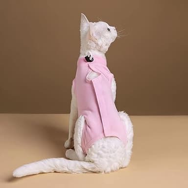Cat Recovery Suit Cat Surgery Recovery Suit, Breathable Skin Anti Licking Suit,Skin Diseases Protection Collar Alternative Pet Body Suit for Puppy Kitten Neutered,Abdominal Wound Skin Damage,Weaning - Image 8