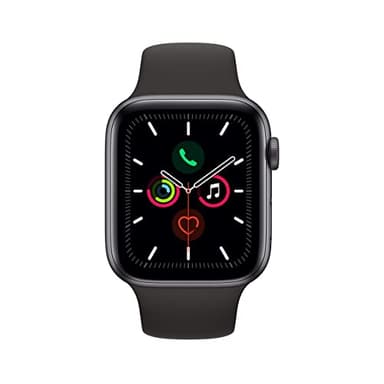 Apple Watch Series 5 (GPS + Cellular, 44MM) - Space Gray Aluminum Case with Black Sport Band (Renewed) - Image 2