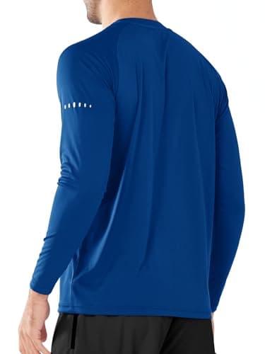 NORTHYARD Men's Sun Protection UPF 50+ Shirts Long Sleeve Running Workout Athletic Gym Shirt UV Swim Fish Rash Guard Hiking RoyalBlue 2XL - Image 2