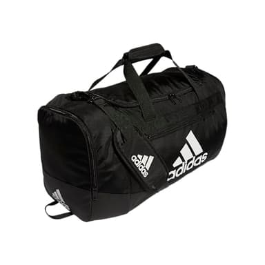 adidas Unisex Defender 4.0 Gym Duffel Bag for Men and Women, Black/White, Medium (66L) - Image 1
