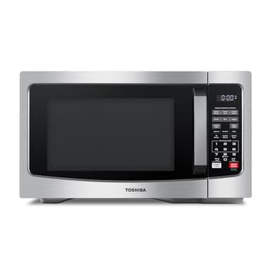 TOSHIBA EM131A5C-SS Countertop Microwave Ovens 1.2 Cu Ft with 12.4" Removable Turntable Smart Humidity Sensor, 12 Auto Menus Mute Function ECO Mode Easy Clean Interior, 1000W, Silver - Image 1