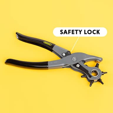 General Tools Leather Hole Punch Tool - 6 Multi-Hole Sizes for Leather, Rubber, & Plastic - Hobbies & Crafts 8.5 inches - Image 6