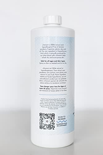 Hypochlorous Acid Spray - 1 L Refill – Acne Prone Skin – Eczema - Tattoo Aftercare – Piercing Aftercare – Saline Toner – Facial Cleanser – Lash Cleanser - All Natural Face and Skin Spray - e11ement - Image 2