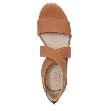 Naturalizer SOUL Women's Goodtimes Wedge Sandal Toffee 9 M - Image 5