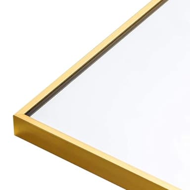 Koonmi Gold Mirrors for Wall, 30x48 Inch Bathroom Mirror, Rectangular Wall Mirror for Living Room Bedroom Bathroom, Hangs Horizontally or Vertically - Image 8