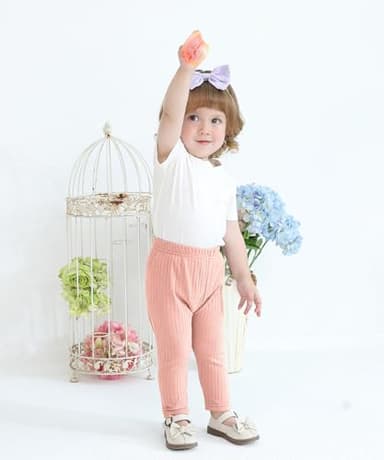 Fullfamous Infant Baby Girl's Pants Clothes Cotton Ribbed 5 Pack Clothing Outfit Leggings,Black/White/Grey Marl/Pink/Purple 12-18 Months - Image 3