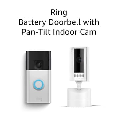 Ring Battery Doorbell with Ring Pan-Tilt Indoor Cam (White) - Image 7