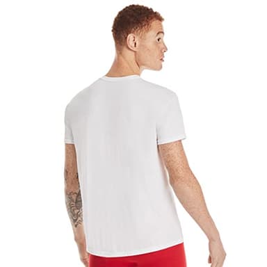 Hanes Men Hanes Men's White Performance Moisture-Wicking Crewneck Undershirt Tees, 5-Pack - Image 3