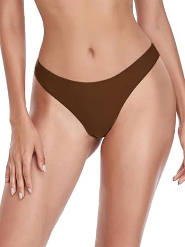 RELLECIGA Women's Coffee Super Cheeky Brazilian Cut Bikini Bottom Size X-Large - Image 1