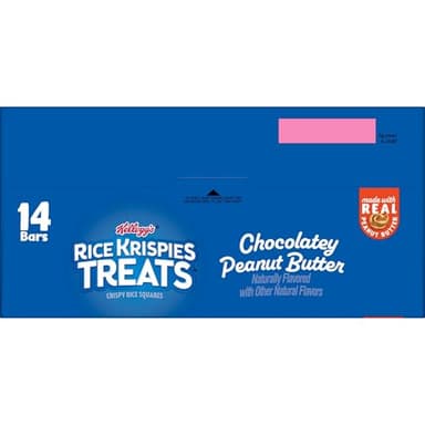 Rice Krispies Treats Crispy Rice Squares, Snack Bars, Chocolatey Peanut Butter, 10.8oz Box (14 Count) - Image 9