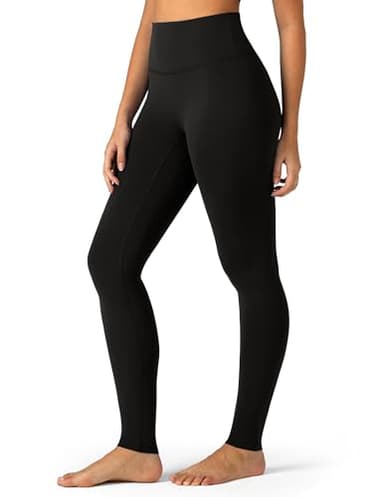 Colorfulkoala Dreamlux No Front Seam Leggings for Women 28" Inseam, High Waisted Buttery Soft Full Length Yoga Pants (XXL, Black) - Image 1