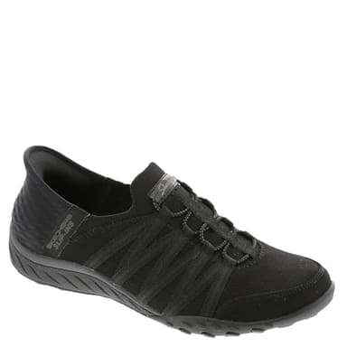 SKECHERS Women's Breathe Easy-ROLL with ME Sneaker, Black, 8.5 - Image 2