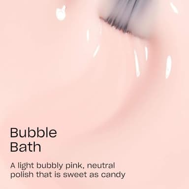 OPI Nail Lacquer Bubble Bath | Sheer Nude Pink Crème Chip Resistant Nail Polish | Fast Drying, Streak Free - Image 2