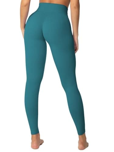 Sunzel Sunzfly Invisible Butt Scrunch Workout Leggings for Women, Butt Lifting High Waisted Gym Yoga Pants with Tummy Control 25" Deep Lagoon Medium - Image 5
